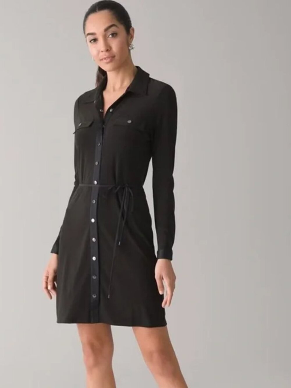 WHBM Matte Jersey Shirtdress, Size M, NWT